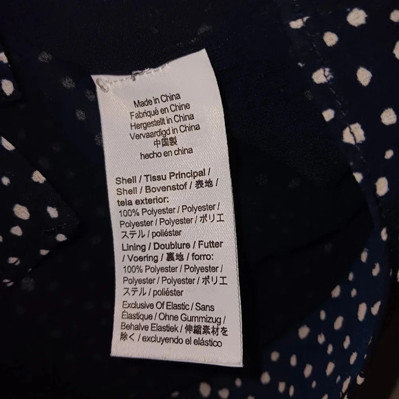 J.crew women's button-down top size XS blue and white polkadot - Picture 2 of 6